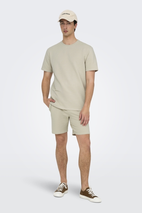 Only & Sons onskian life reg seersucker shorts